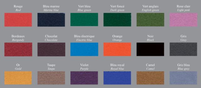 Télécharger les couleurs de tapis.